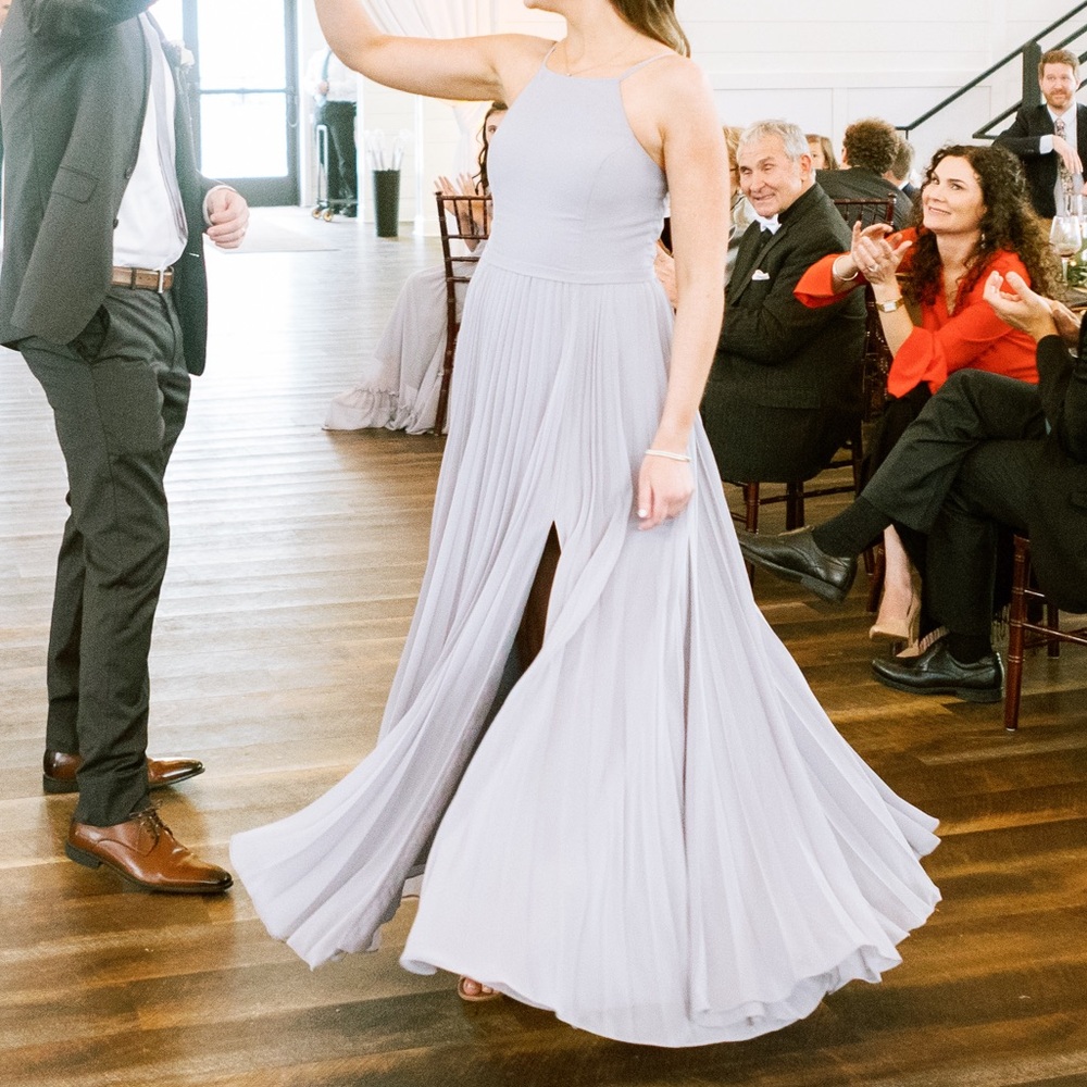 Azazie Lennon Dress in Fog